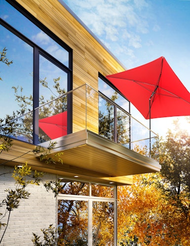 doppler Mittelmastschirm SUNLINE 230 x 190 Waterproof, Stahl Anthrazit / 100 % Polyester 180 g/m²