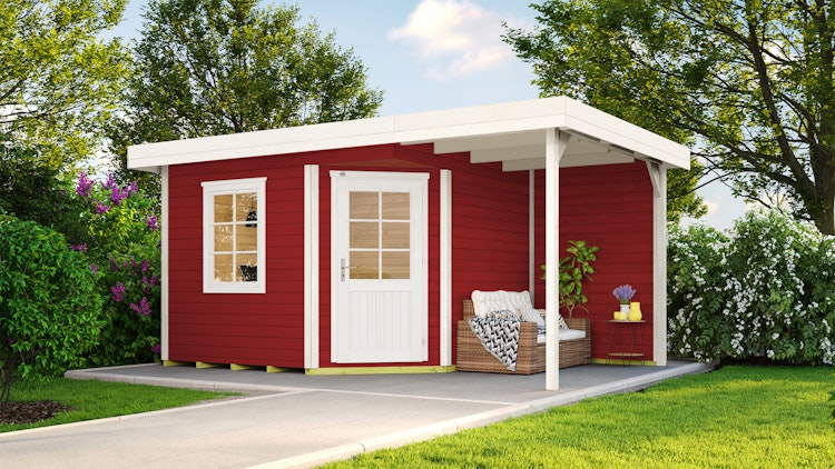 Weka Designhaus 213 A 28 mm inkl. 150 cm Anbau