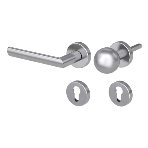 Griffwerk Wechselgarnitur OVIDA K3 Edelstahl matt - Klipptechnik