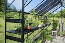 Vorschaubild Halls Gewächshaus Blockley 8,1 m² / 9,7 m² / 11,3 m²  - Schwarz mit 3 mm Sicherheitsglas  inkl. integrierten Fundamentrahmen