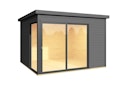 Vorschaubild Designhaus 412 Gr. 1 mit Glasschiebetür (Homeoffice-Gartenhaus) - 44 mm