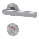 Vorschaubild Griffwerk VAYA 137 TRI fast2fix Fast2Fix GK3 Rosetten rund WC rot/weiß Edelstahl matt