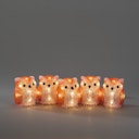 Vorschaubild Konstsmide Weihnachtsbeleuchtung LED Acryl Eulen 5-er Set, warmweiß