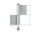 Vorschaubild Alberts® Konstruktionsband Typ KO4,zweit.,z.Anschweißen,Höhe 160mm ⌀14mm