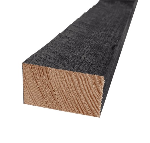 mocoPinus Fassade Unterkonstruktion R4F Fichte Matt Schwarz 40 x 60 x 5000 mm