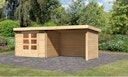 Karibu Woodfeeling Gartenhaus Bastrup 3 naturbelassen - 28 mm