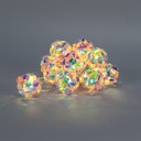 Vorschaubild Konstsmide Weihnachtsbeleuchtung Dekolichterkette Kugeln 10 warmweiße LEDs in Kristalloptik, batteriebetrieben