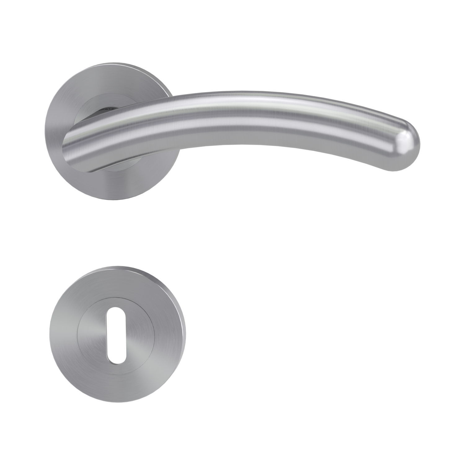 GRIFFWERK Rosettengarnitur SAVIA K4 PROFESSIONAL Schraubrosette- Edelstahl matt-BB