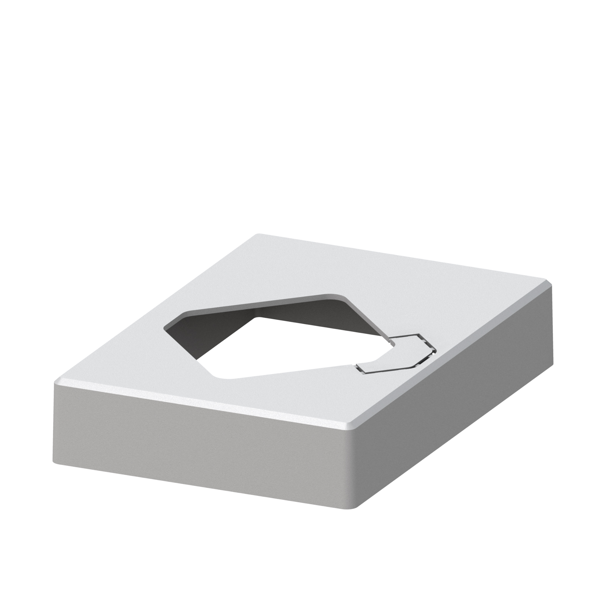 TraumGarten Ersatzteil: Pfostenfuß-Abdeckung für Eck-Klemmpfosten, Silber