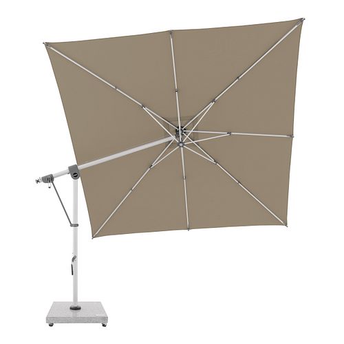 doppler Pendelschirm EXPERT 300 x 300 cm, Aluminium Silber / 100 % Polypropylen 220 g/m²