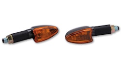 HIGHSIDER smart Arrow Glühlampen Mini-Blinker Gehäuse Carbon / Linse Orange (Paar), Vorn & Hinten