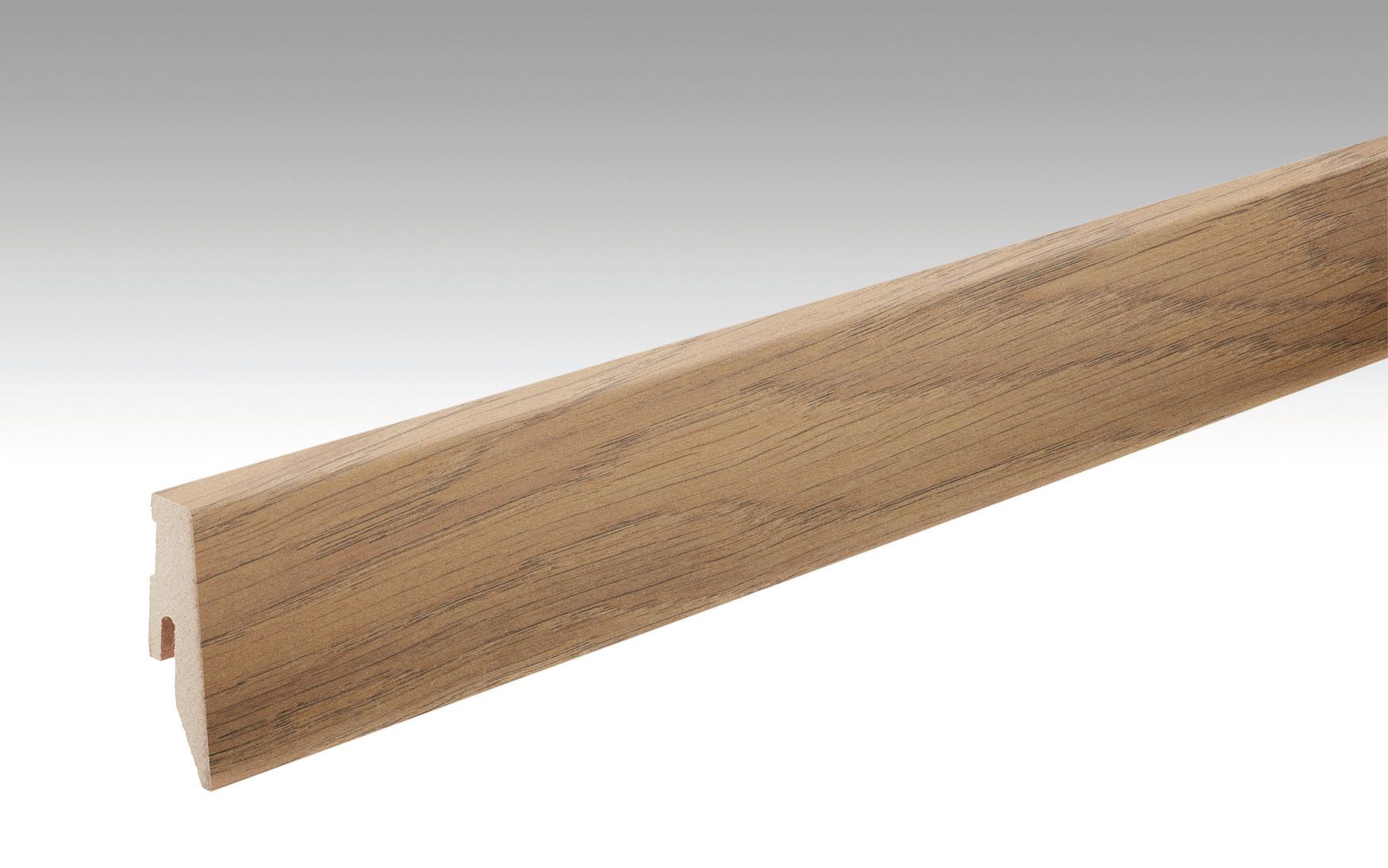 MEISTER Fußleiste Profil 3 PK Eiche Chianti 6392 für Laminatböden - 2380 x 60 x 20 mm
