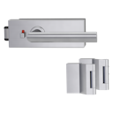 Vorschaubild Griffwerk PURISTO S -Edelstahl matt Ganzglastürbeschlagset -3-teiliger Bandsatz -mit Griff OVIDA -EM -smart2lock