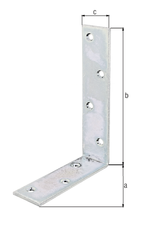 Alberts® Balkenwinkel, galvanisch verzinkt dickschichtpassiviert, TxHxB 120x180x40 mm 334055
