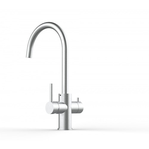 5 Wege Wasserhahn Küchenarmatur, Edelstahl Massiv mit 360° schwenkbarem U-Auslauf, Gebürstet