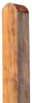 Pfosten BRAUN Kopf gerundet, 9 x 9 x 165 cm,