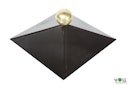 Vorschaubild Wolff Finnhaus Dachhaube 4-eckig in schwarz mit Messingkugel