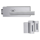 Griffwerk PURISTO S -Edelstahl matt Ganzglastürbeschlagset -3-teiliger Bandsatz -mit Griff LUCIA PROF EM -UVZubehörbild