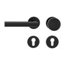 Vorschaubild Griffwerk Wechselgarnitur VAYA 128 LUCIA fast2fix Fast2Fix GK3 Rosetten rund Knopf R2 Graphitschwarz L