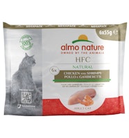 Almo Nature HFC Natural Huhn & Garnelen 6 x 55g Multipack Katzennassfutter