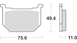 TRW Bremsbelag Typ Organisch Standard mit ABE, Bremsbelag "MCB 509" Satz