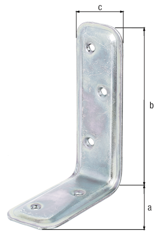 Stützwinkel geprägt galvanisch verzinkt dickschichtpassiviert 80x120x40x2 mm