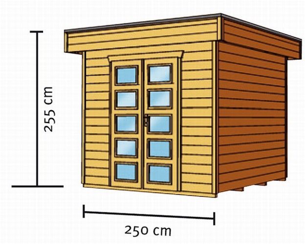 Skan Holz 28 mm Blockbohlenhaus Venlo 1