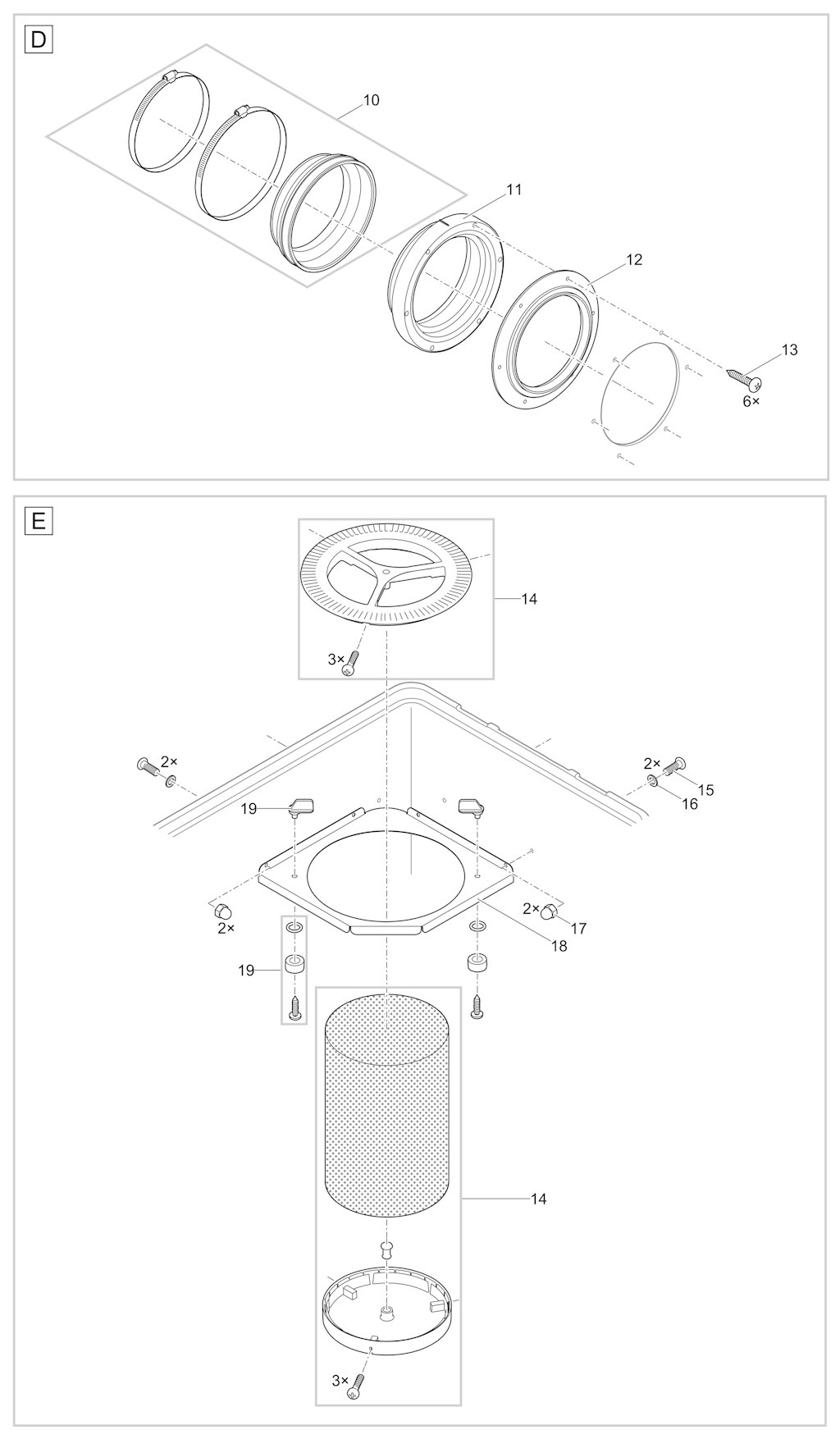 Explosionszeichnung Ersatzteile
