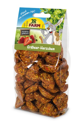 JR FARM Erdbeer-Herzchen 150g Kleintiersnack