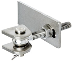 Alberts® Torband für 180° Öffnung,lang,VA,z.Anschweißen,Gew.M16