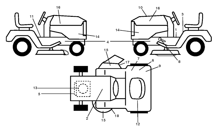 Husqvarna Gartentraktoren 96041017301 YTH2242TDF