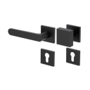 Vorschaubild Griffwerk Wechselgarnitur VAYA 291 AVUS fast2fix Fast2Fix  Rosetten eckig Knopf SQUARE Graphitschwarz L