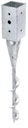 Alberts® Einschraub-Bodenhülse für Vierkantholzpfosten 71x71mm Höhe: 595mm