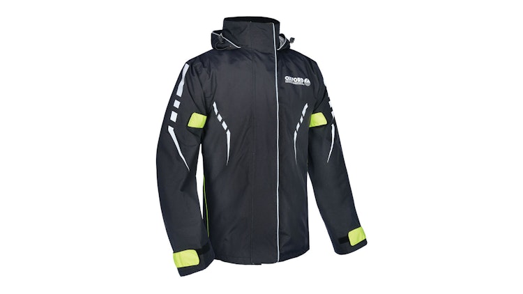 Oxford Regenjacke Gr. S, schwarz, Regenjacke "Stormseal" Unisex, schwarz / neongelb Wasserdicht