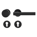 Vorschaubild Griffwerk Wechselgarnitur VAYA 136 ARIS fast2fix Fast2Fix Rosetten rund Knopf R2 Graphitschwarz R