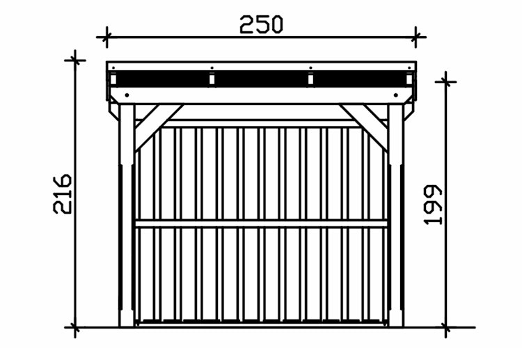 Skan Holz Holzunterstand Kaminholzlager Holm 1
