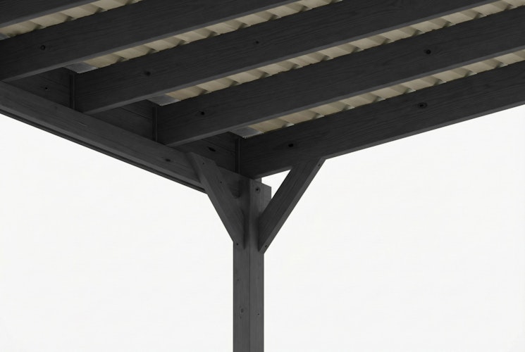 Skan Holz Doppelcarport Friesland 546x555 cm - 1 Einfahrtsbogen Set G