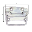 Vorschaubild Alberts® Kistengriff, galvanisch verzinkt dickschichtpassiviert, Platte BxH 104x80 mm, Tiefe 12 mm 347529