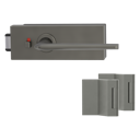 Vorschaubild Griffwerk PURISTO S -Kaschmirgrau Ganzglastürbeschlagset -3-teiliger Bandsatz -mit Griff DESM REMOTE -EM -smart2lock