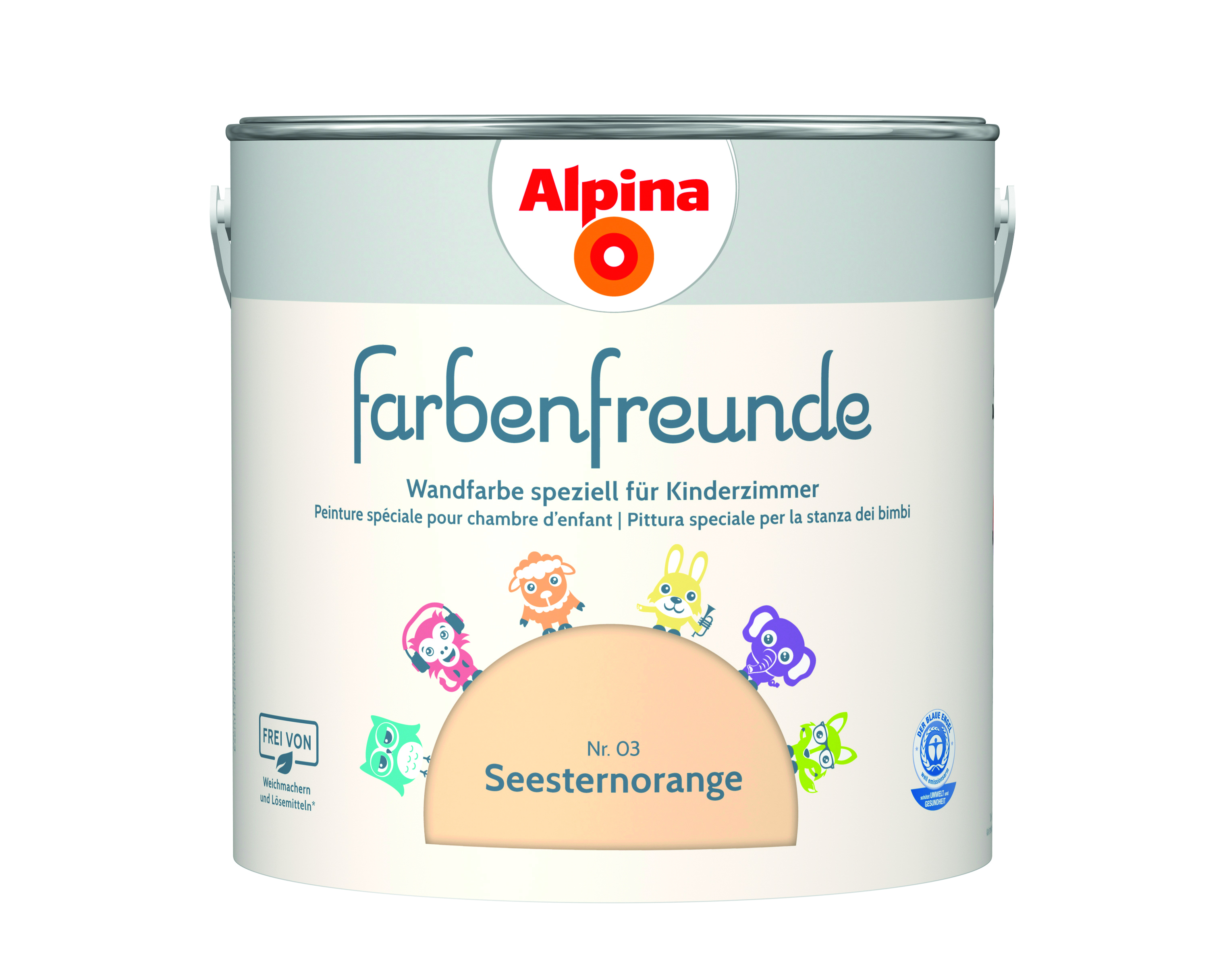 Thumbnail - Alpina Farbenfreunde Nr. 03 Seesternorange 2,5 Liter matt