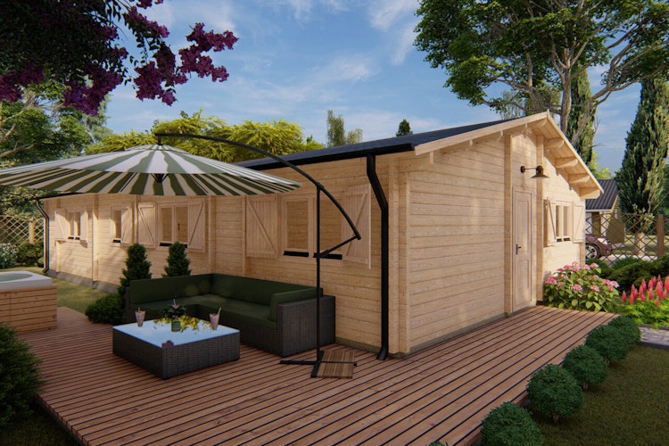 Wolff Finnhaus Ferienhaus Flam 107 - 68 mm