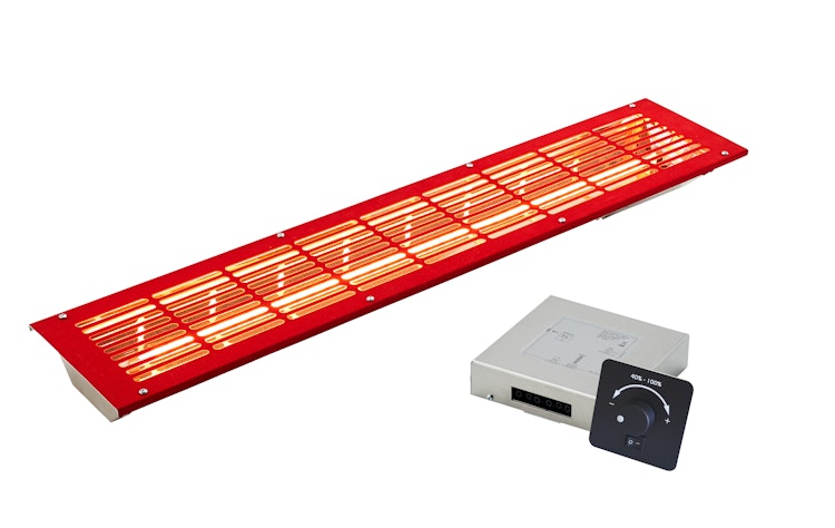 Infraworld VITALlight-IPX4 Infrarotstrahler-Set rot Easy Control: schwarz - Eckeinbau