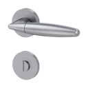 Vorschaubild Griffwerk Türgriff VIOLA Schraubtechnik GK4 Rosetten rund unverschließbar Perla Silbermatt- Auslaufartikel