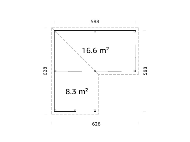 Palmako Carport/Pavillon Connect Lenna 24,9 m² Set 423 Slide