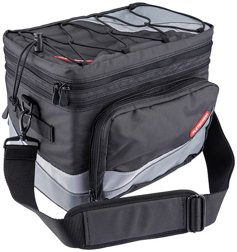 Pletscher Basilea Gepäckträgertasche schwarz/grau