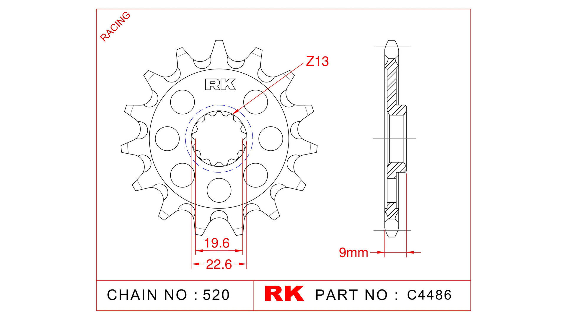 RK Antriebsritzel 4486-8Q