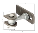 Vorschaubild Alberts® Torband f.180° Öffnung,lang,Schrauben,etc.fvz.,Bolzen,etc.VA,z.Anschweißen,M24