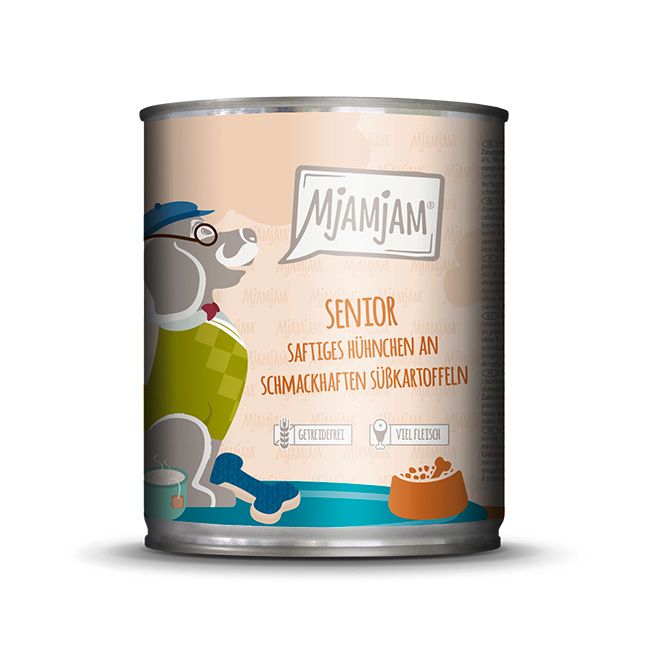 MjAMjAM Hund Senior Huhn+Süßkartoffel 800g