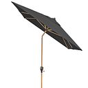 Vorschaubild doppler Mittelmastschirm ALU WOOD 300 x 200 Auto-Tilt, Aluminium Esche-Optik / 100 % Polyester 180 g/m²