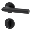 Vorschaubild Griffwerk LUCIA PROFESSIONAL Schraubtechnik -Graphitschwarz Rosettengarnitur -Schraubt. -WC r/w -TS 40-45mm